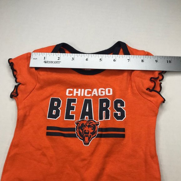NFL Girl's Chicago Bears 12 Month One Piece Orange Black New Without Tag - Picture 8 of 11